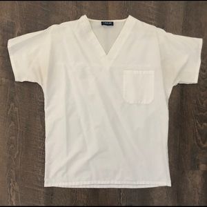 Rx Gear White Scrub Top - M